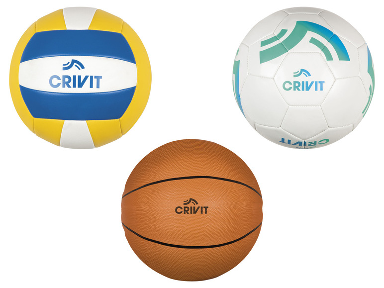 Aller en mode plein écran : CRIVIT Ballon de Football / Basket-ball / Volley-ball - Image 1