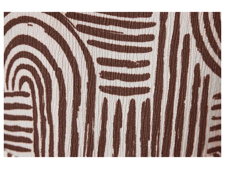 Tissu beige et marron à motifs géométriques abstraits.