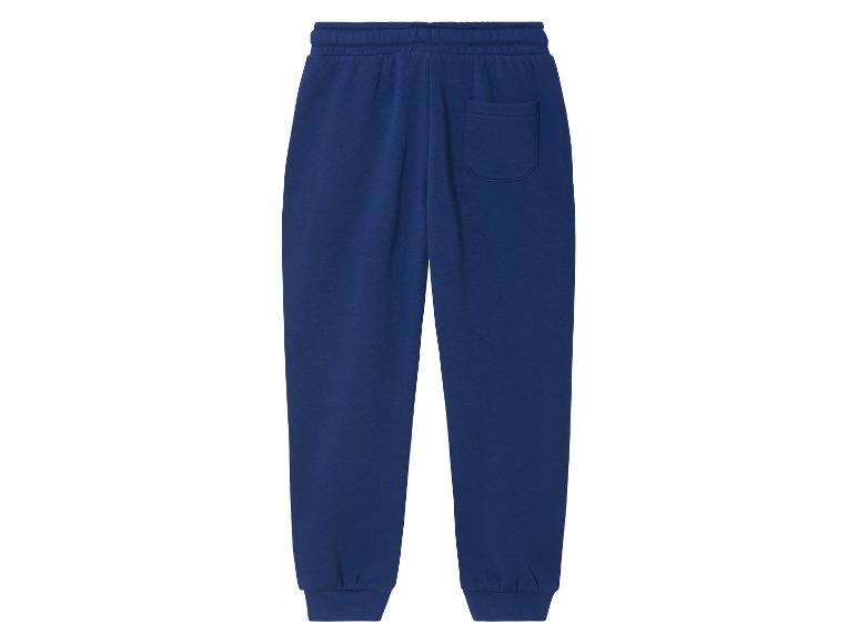 Pantalon de survêtement bleu marine avec taille élastique.