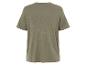T-shirt vert olive en lin, vue arrière.