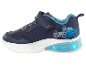 Chaussures de sport pour enfants, bleues, avec lumières LED.