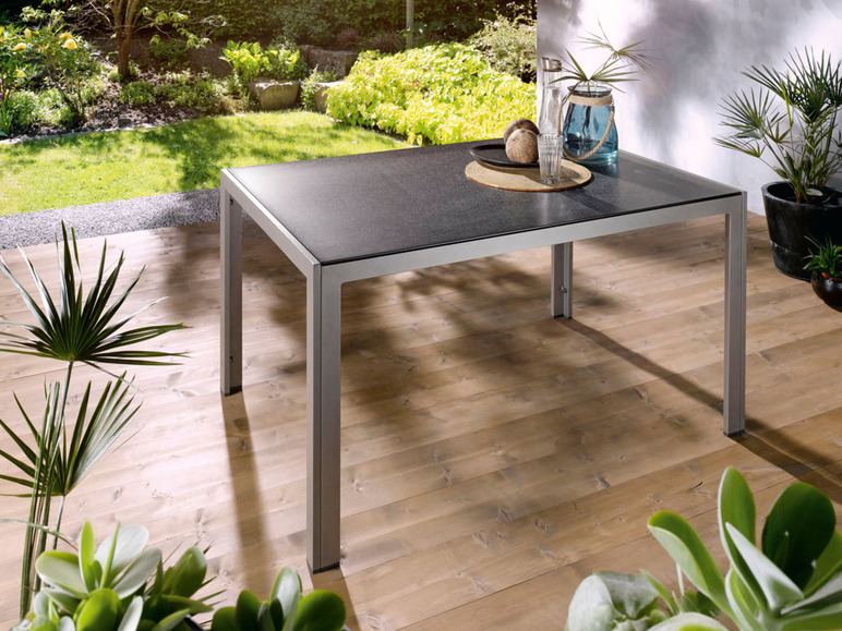 Aller en mode plein écran : LIVARNO home Table de jardin Houston en aluminium, argent - Image 3