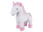 Licorne en peluche blanche avec crinière et sabots roses