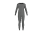 Ensemble de sous-vêtements thermiques gris à manches longues et pantalon.