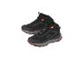 Chaussures de randonnée noires avec lacets blancs et détails orange