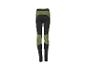 Legging thermique noir et vert à motifs avec un petit logo sur la ceinture.