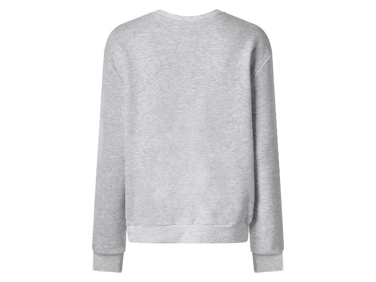 Sweat-shirt gris clair à manches longues pour femme, vue arrière