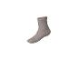 Une chaussette grise sur fond blanc