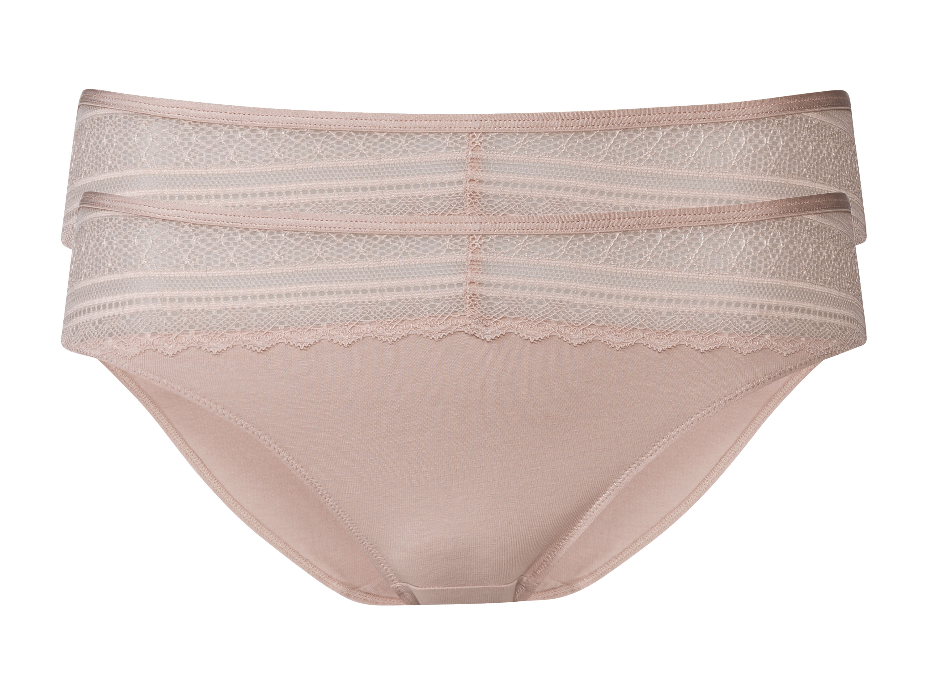 esmara® Lot de 2 culottes à dentelle femme (rose)