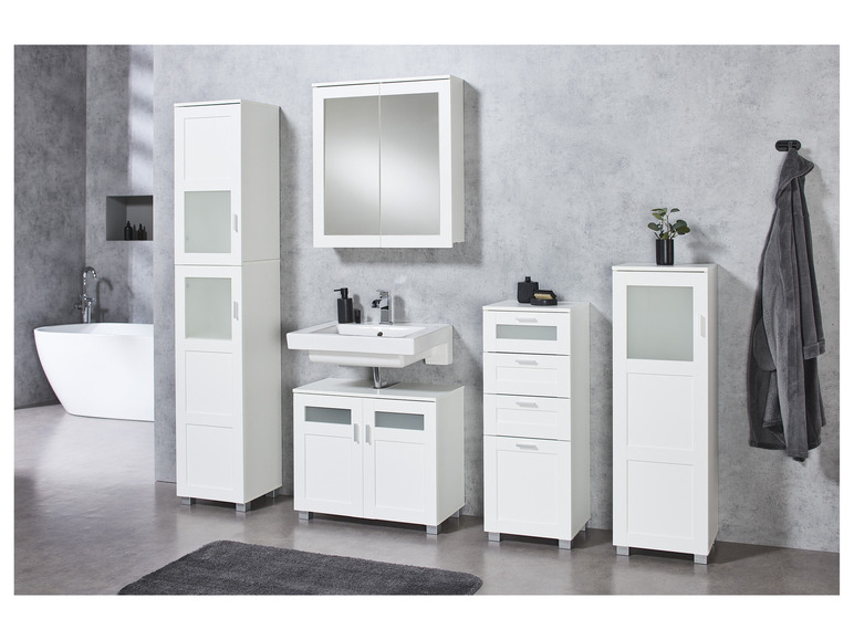 Aller en mode plein écran : Meuble de salle de bains Basel, 37 x 97,9 x 34,8 cm, blanc - Image 5