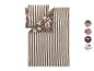Parure de lit avec motifs rayés et floraux, avec différentes options de couleur.