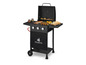 Barbecue au gaz Grillmeister avec accessoires de barbecue et nourriture