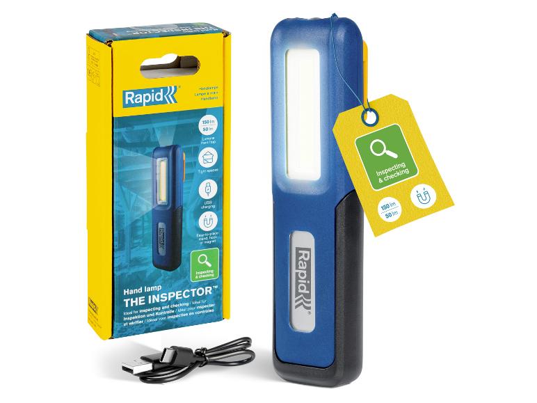 Lampe de travail LIVARNO® «The Inspector» avec chargement USB et fixation magnétique dans l'emballage.