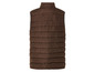 Gilet matelassé marron sans manches.