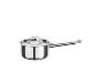 Saucepan en acier inoxydable avec couvercle.