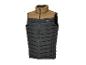 Une veste sans manches Parkside noire avec un haut marron.