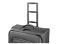 Une valise grise avec une poignée télescopique