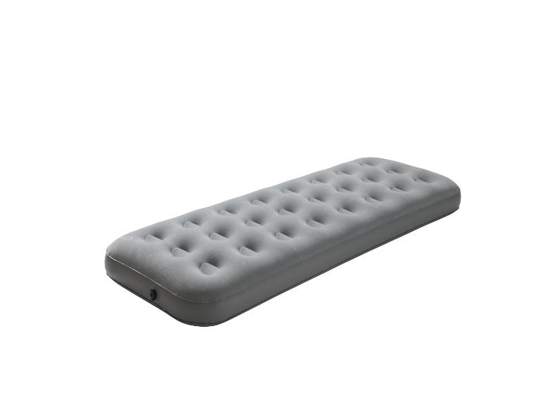 Matelas gonflable gris pour le camping ou les invités.
