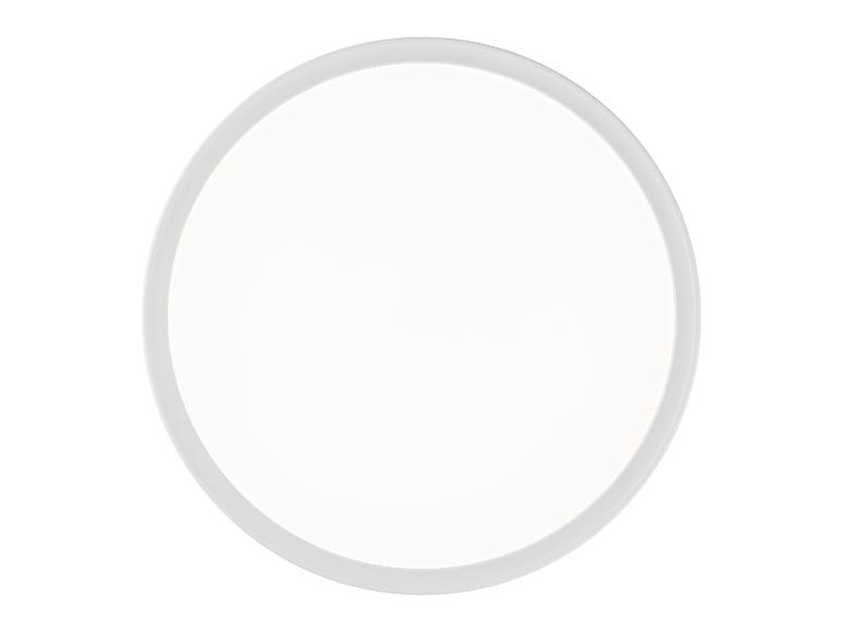 Une horloge murale ronde et blanche.