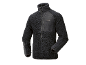 Veste en polaire noire avec fermeture éclair et poche poitrine.