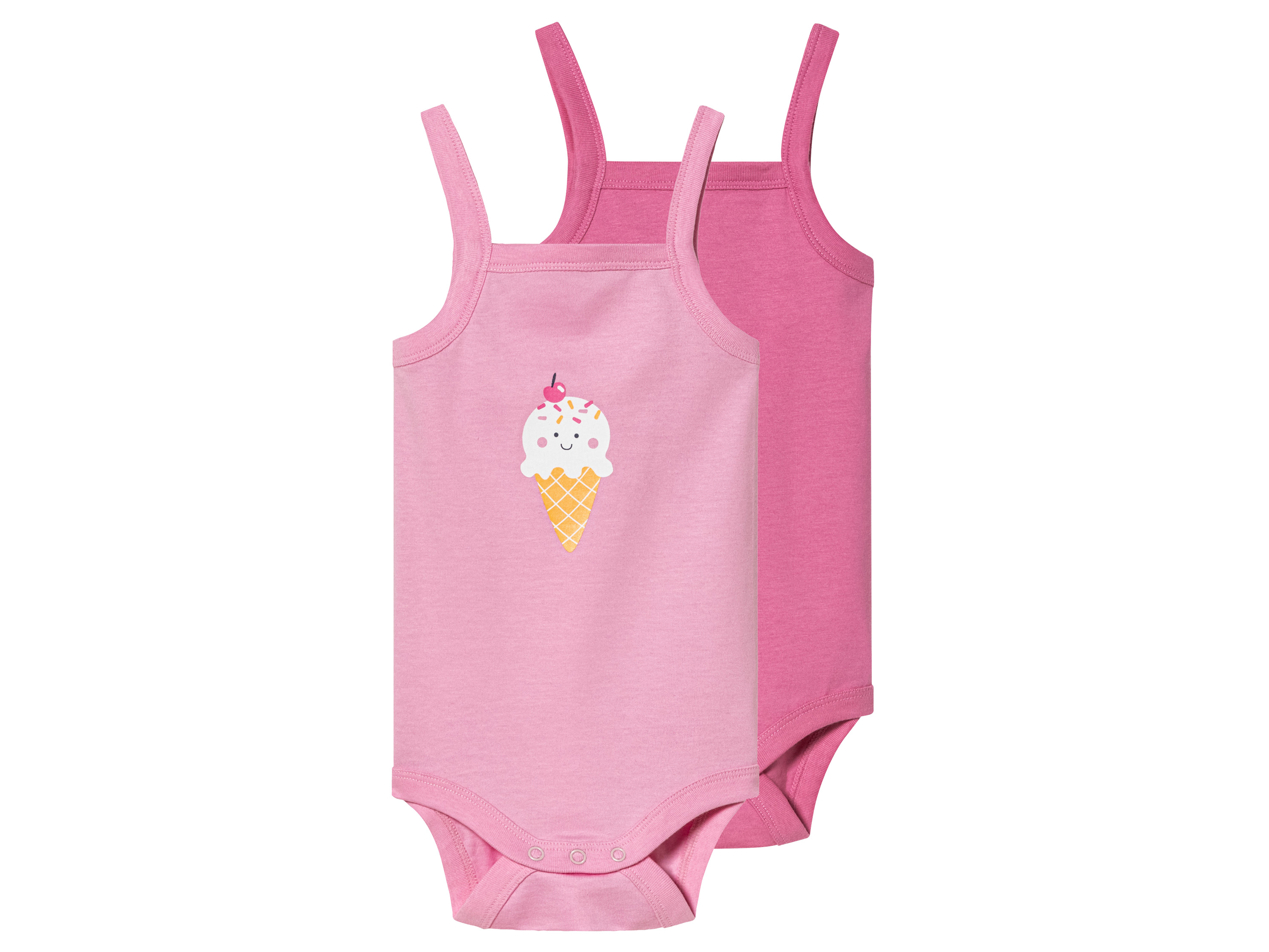 lupilu® Set de 2 bodies bébé (rose/rose clair)