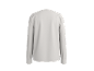 Dos d'un t-shirt à manches longues gris clair sur fond noir