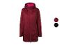 Veste softshell longue pour femme en rouge foncé avec doublure de capuche rose