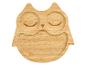 Assiette en bambou en forme de hibou pour enfants.