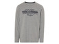 Un t-shirt gris à manches longues avec l'impression 'Woods & Meadows'.