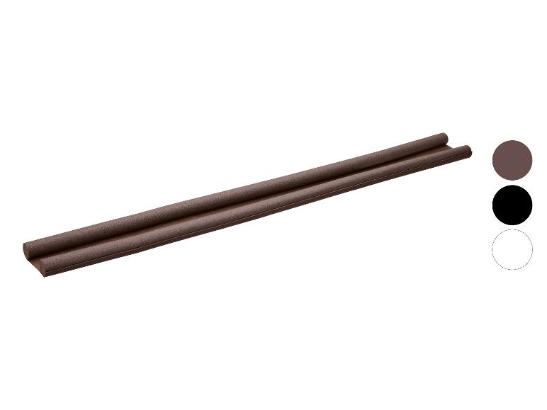 Boudin de porte marron à deux rouleaux, avec options de couleur.