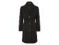 Un manteau noir avec une ceinture.
