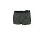 Caleçon boxer homme vert foncé à motif palmiers avec ceinture noire.