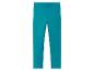 Un legging turquoise.