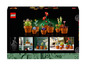 Boîte Lego avec différents types de plantes, y compris un cactus et une plante carnivore.