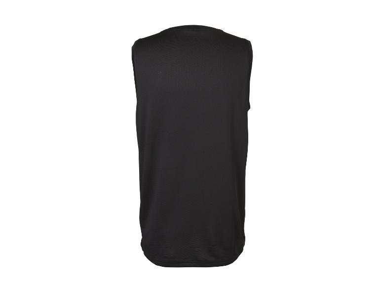 T-shirt noir sans manches pour homme, vue de dos.