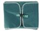 Organisateur de siège de voiture vert avec fermeture à boucle et imprimé feuilles.