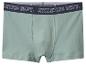 Boxers homme vert menthe avec bande élastique noire imprimée.