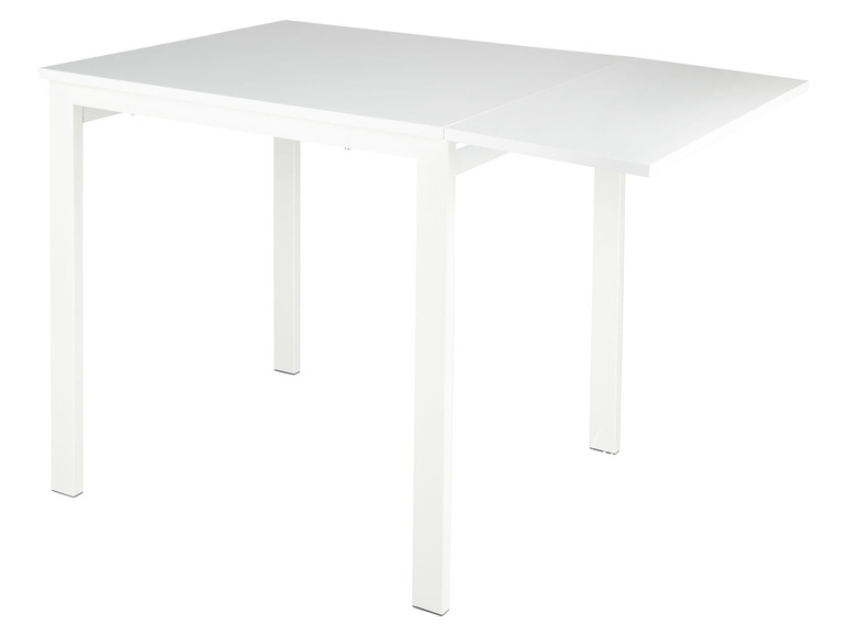 Aller en mode plein écran : LIVARNO home Table pliable, 74-104 x 74 x 75 cm, blanc mat - Image 3