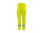 Pantalon de travail jaune avec bandes réfléchissantes, vue arrière
