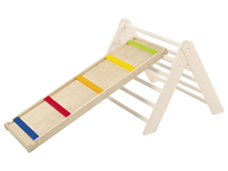 Aller en mode plein écran : Playtive Échelle d'escalade et toboggan en bois 2 en 1, 40 x 5 x 118 cm - Image 2