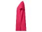 Robe t-shirt fuchsia pour femme à manches courtes, vue latérale.