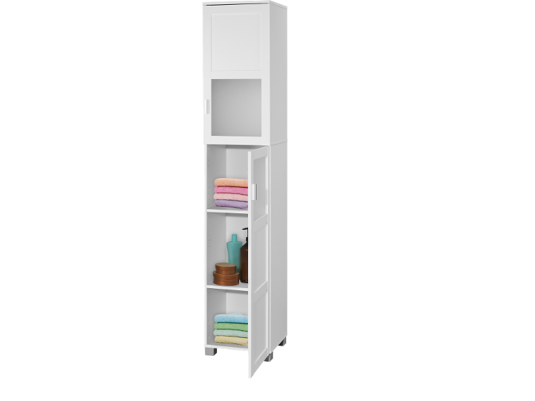 Colonne de salle de bains Basel, 37 x 187,7 x 34,5 cm, blanche