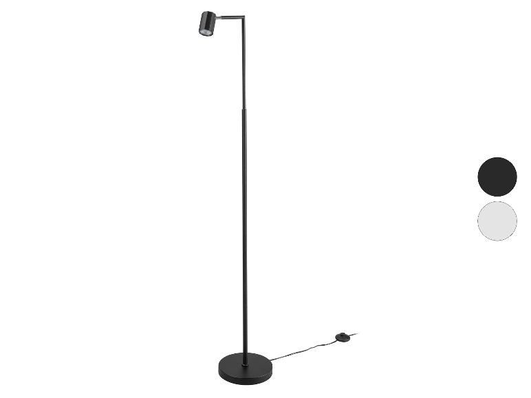 Lampe sur pied moderne au design minimaliste en noir ou blanc.