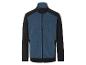 Une veste zippée pour homme, bleue et noire.