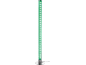 Lampe tube à bulles LED verte avec une base chromée