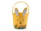 Un panier de Pâques jaune en forme de lapin