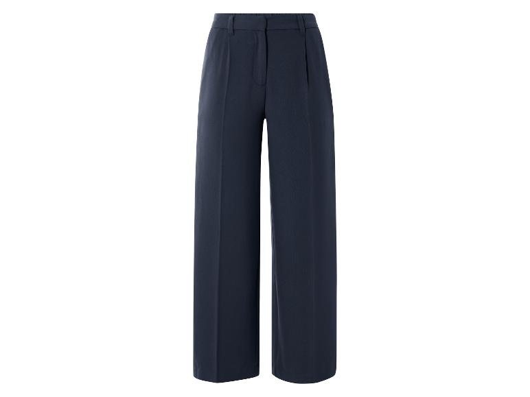 Pantalon large bleu marine élégant.