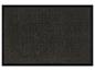 Tapis rectangulaire gris foncé à poils courts.