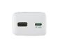 Chargeur mural blanc avec un port USB-A et un port USB-C PD 20W.