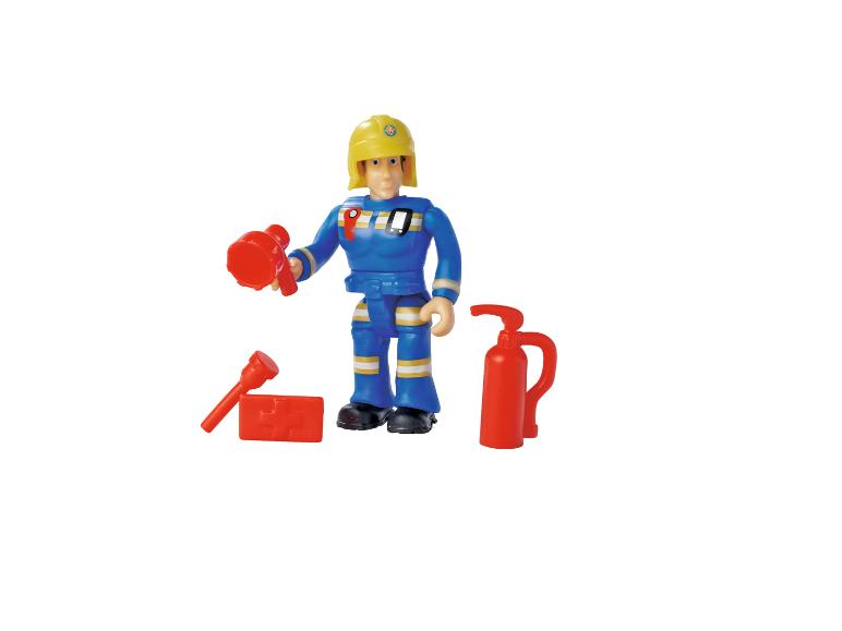 Figurine de pompier avec accessoires.